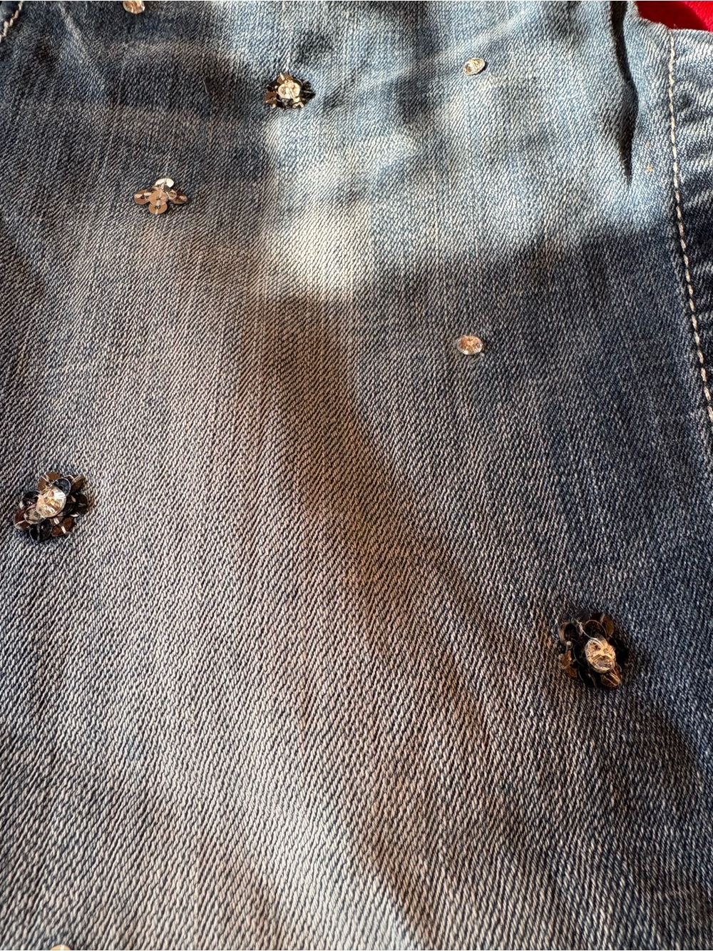 Miss Me Jeans Size 26 Signature Skinny Embellished Rhinestone Sequin Y2K Denim - Picture 4 of 8